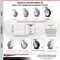 Service Caster 8 Inch Rubber on Aluminum Caster Set with Roller Bearings 2 Swivel Lock 2 Rigid SCC-30CS820-RAR-BSL-2-R-2 - alternate 2